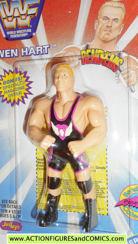 Wrestling WWF action figures OWEN HART 1997 bend-ems justoys moc