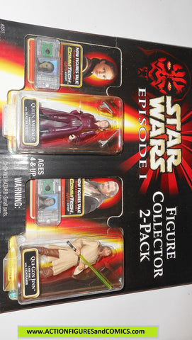 star wars action figures 2 PACK Queen Amidala Qui Gon Jinn episode I 1999