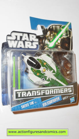 Transformers star wars SAESEE TIIN JEDI STARFIGHTER green hasbro action figures moc mip mib