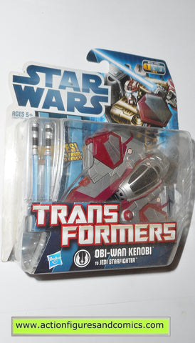Transformers star wars OBI WAN KENOBI JEDI STARFIGHTER hasbro action figures moc mip mib