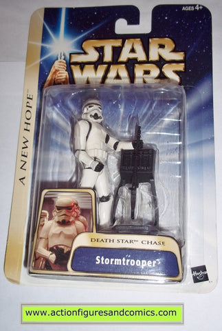 star wars action figures STORMTROOPER death star chase 2004 Attack of the clones saga movie hasbro toys moc mip mib
