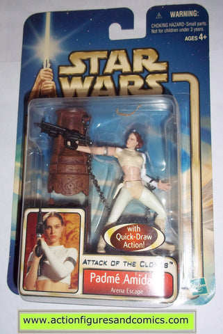 star wars action figures PADME AMIDALA queen arena escape 2002 Attack of the clones saga movie hasbro toys moc mip mib