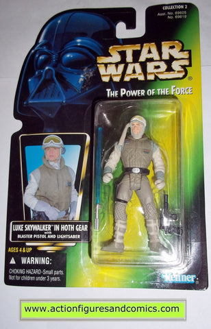 star wars action figures LUKE SKYWALKER HOTH GEAR no holo power of the force 1996 hasbro toys moc mip mib