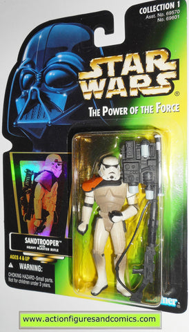star wars action figures SANDTROOPER green card power of the force 1996 moc