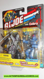 Gi joe SNAKE EYES COBRA COMMANDER 2002 PURPLE variant vs cobra action figures moc