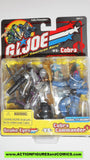 Gi joe SNAKE EYES COBRA COMMANDER 2002 PURPLE variant vs cobra action figures moc