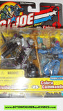 Gi joe SNAKE EYES COBRA COMMANDER 2002 PURPLE variant vs cobra action figures moc