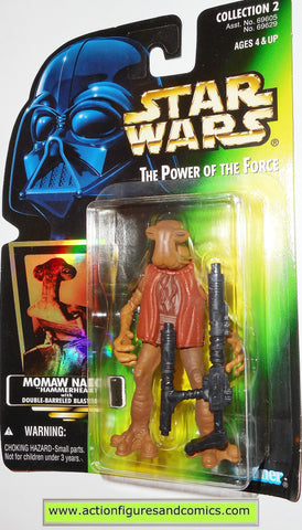 star wars action figures MOMAW NADON HAMMERHEAD green card power of the force 1996 hasbro toys moc mip mib