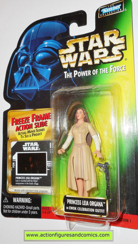 star wars action figures PRINCESS LEIA ORGANA ewok celebration outfit .00 power of the force hasbro toys moc