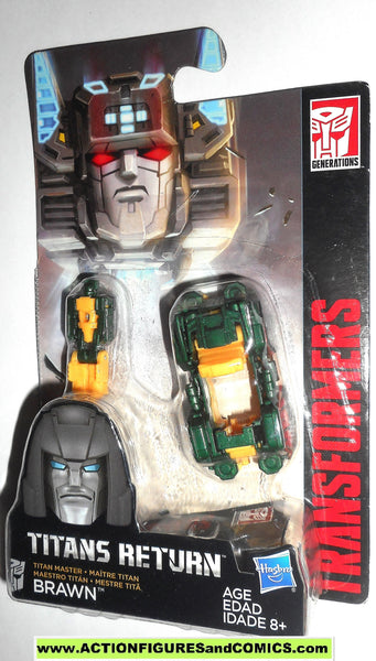 TRANSFORMERS Generazioni Titans Return Legends Class Brawn | Figura 9,5 Cm Convertibile In Serbatoio | Con Titan Master