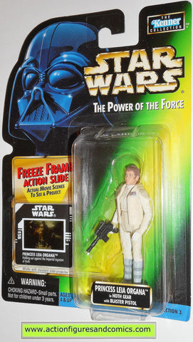star wars action figures PRINCESS LEIA ORGANA HOTH freeze frame 1998 power of the force hasbro toys moc mip mib