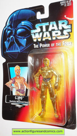 star wars action figures C-3PO .00 red card 1995 power of the force hasbro toys moc