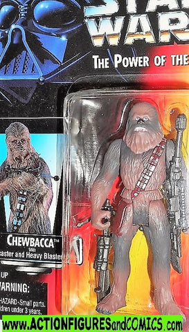 star wars action figures CHEWBACCA 1995 red card power of the force moc
