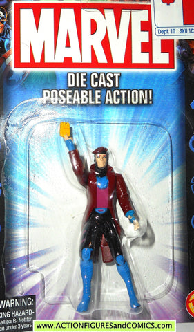 Marvel die cast GAMBIT poseable action figure 2002 toybiz x-men universe moc
