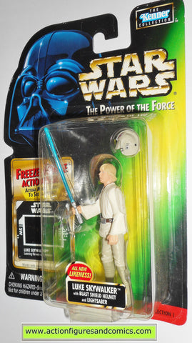 star wars action figures LUKE SKYWALKER blast shield helmet power of the force 1997 hasbro toys moc