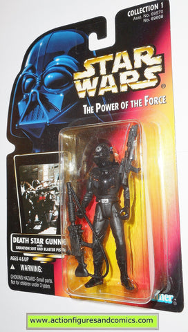 star wars action figures DEATH STAR GUNNER 1996 .00 red card power of the force toys moc
