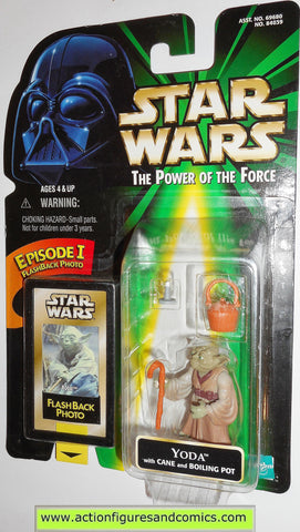 star wars action figures YODA flashback power of the force 1998 hasbro toys moc mip mib