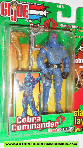gi joe COBRA COMMANDER 2003 v11 mission disc spy troops action figures moc