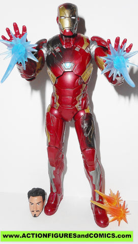 marvel legends IRON MAN mark 46 BATTLE DAMAGED variant tony stark action figures