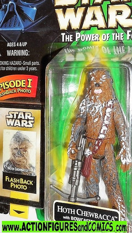 star wars action figures CHEWBACCA HOTH flashback power of the force 1998 hasbro toys moc