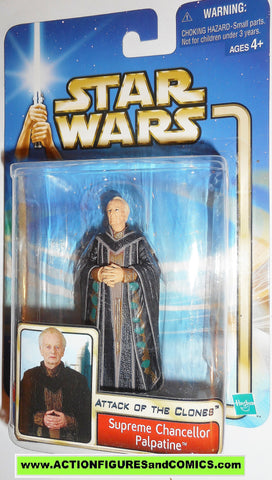 star wars action figures SUPREME CHANCELLOR PALPATINE 2002 Attack of the clones saga movie moc