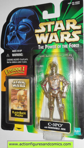 star wars action figures C-3PO flashback power of the force 1998 hasbro toys moc mip mib