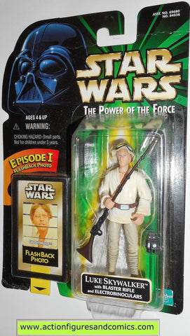 star wars action figures LUKE SKYWALKER flashback power of the force 1998 moc