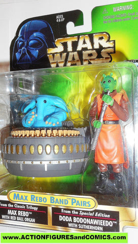 star wars action figures MAX REBO & DODA BODONAWIEEDO band power of the force moc