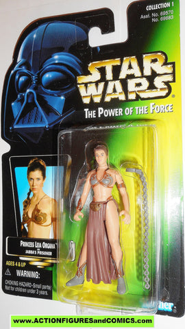 star wars action figures PRINCESS LEIA Jabba Prisoner 00 PHOTO card power of the force moc