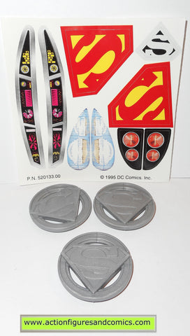 Superman Man of Steel EMBLEM STICKER sheet custom couple weapons kenner action figures