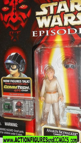 star wars action figures ANAKIN SKYWALKER naboo pilot episode I 1999 toys moc