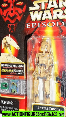 star wars action figures BATTLE DROID dirty variant episode I 1999 moc