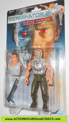 Terminator kenner BATTLE DAMAGE T-800 movie 2 action figures toys moc mip mib