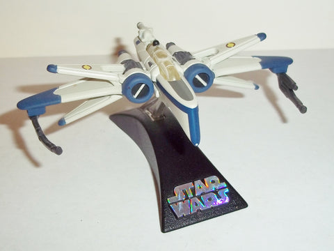star wars titanium ARC-170 blue complete 3 inch series hasbro