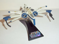 star wars titanium ARC-170 blue complete 3 inch series hasbro 
