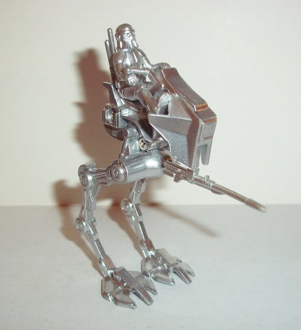 star wars titanium AT-RT silver exclusive complete ugh chase raw metal