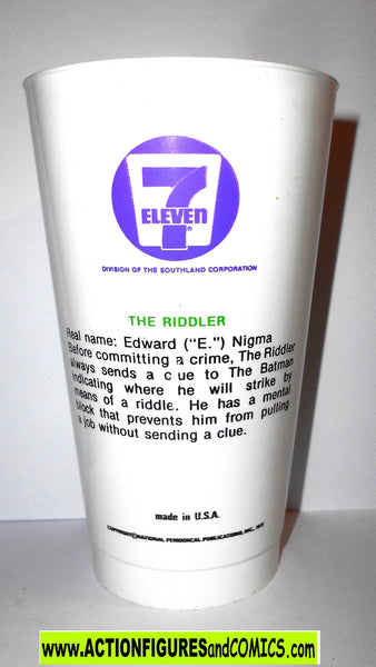 DC slurpee cup RIDDLER 1973 batman super heroes – ActionFiguresandComics