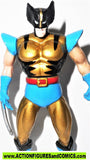 Marvel die cast WOLVERINE GOLD glossy poseable metals x-men 1995 toybiz universe