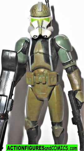 star wars action figures CLONE COMMANDER GREE #59 revenge of the sith complete