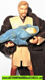 star wars action figures OBI WAN KENBOI with BABY LUKE infant BLUE comic pack