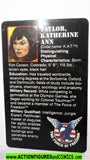 RAMBO action figures KAT Katherine Ann Taylor KAT vintage file card 1986