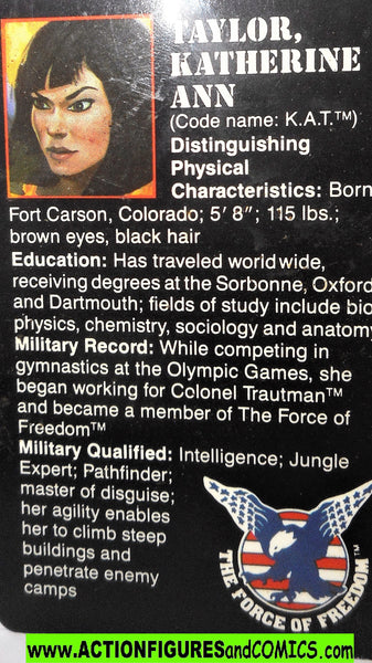RAMBO action figures KAT Katherine Ann Taylor KAT vintage file card 19 ...