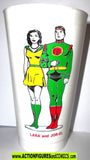 DC slurpee cup JOR-EL LARA 1973 vintage superman super heroes