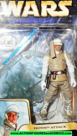 star wars action figures LUKE SKYWALKER hoth attack saga gear aotc 2003 moc