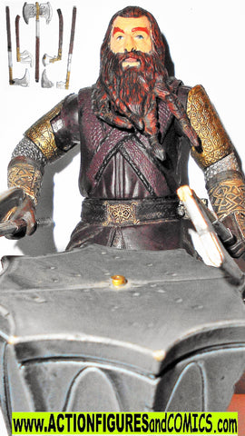 Lord of the Rings GIMLI axe swinging table council toybiz