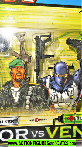 gi joe SGT STALKER vs FIREFLY 2004 valor vs venom figures 2005 moc