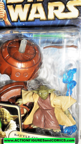 star wars action figures YODA battle of geonosis 2003 card jedi master moc