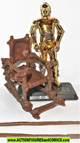 star wars action figures C-3PO ewok throne chair complete 2006