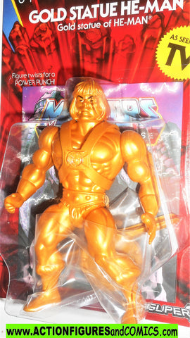 Masters of the Universe GOLD HE-MAN Super 7 cartoon vintage golden retro moc