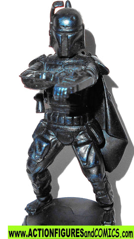 star wars action figures BOBA FETT 2005 black blue pewter chess pvc